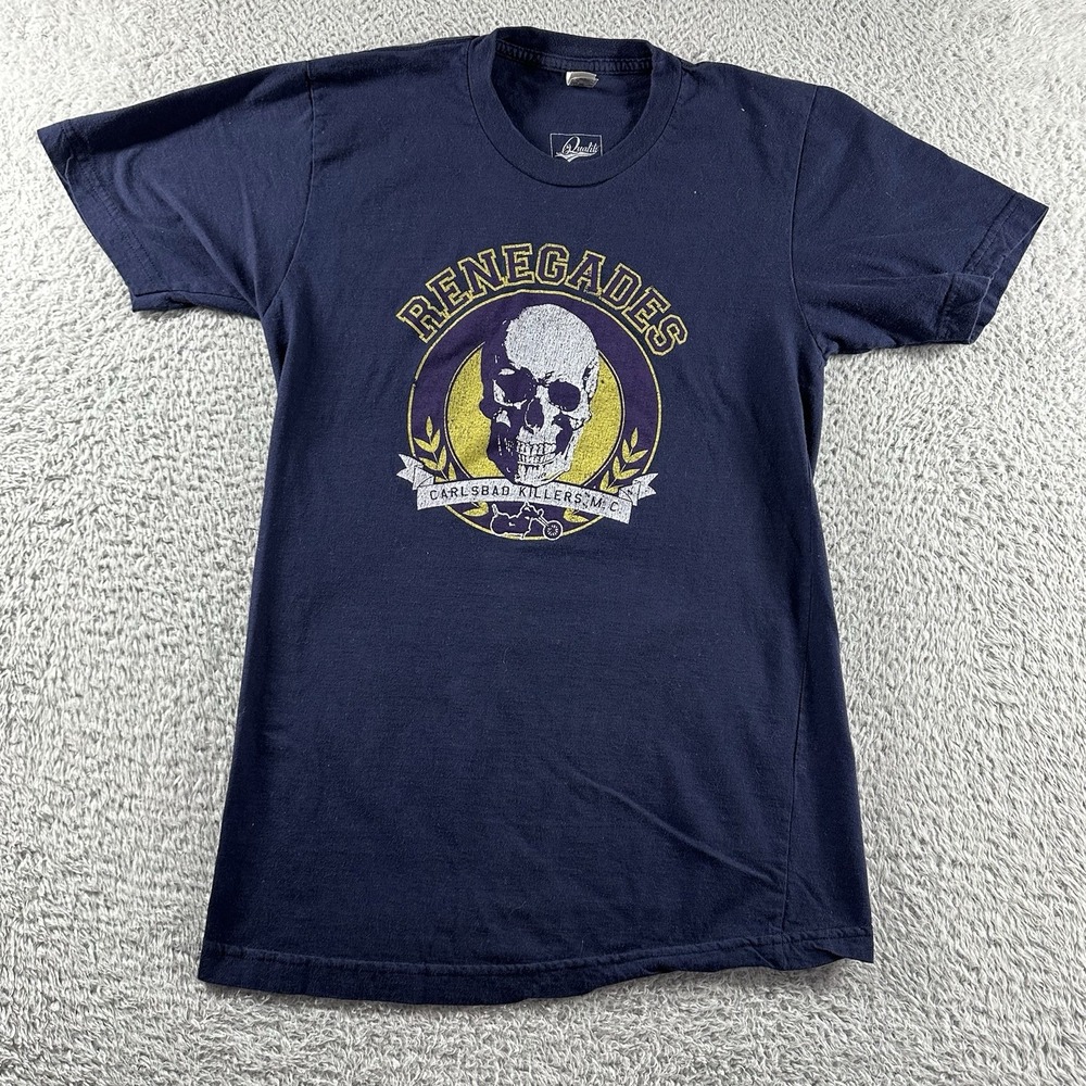 Renegades Carlsbad Killers MC Shirt Mens Extra Small Navy Blue Motorcycle Biker